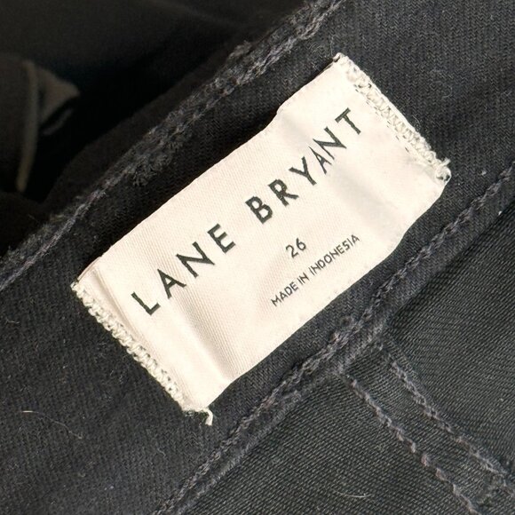 Lane Bryant Mid-Rise Straight Leg Jeans Flex Magic Waistband Black size 26w - Picture 4 of 11